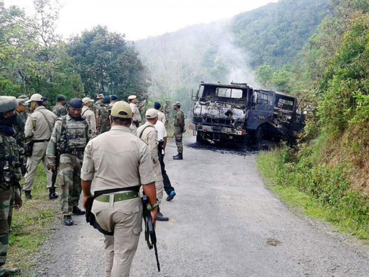 मणिपूरमध्ये दहशतवादी हल्ल्यात अधिकाऱ्यासह पाच जवान शहीद